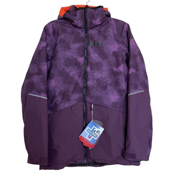 Helly Hansen Jacket Girls Size 16 Purple Orange JR Stellar Ski Snowboard - Picture 1 of 12